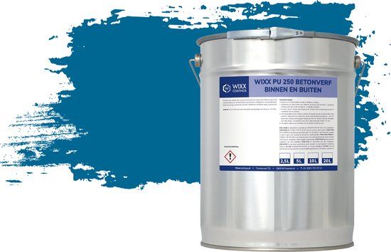 Wixx PU 250 Betonverf - 20L - RAL 5017 Verkeersblauw - Vloer- en betonverf voor binnen & buiten