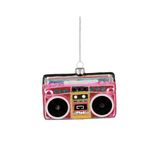 Mica Decorations kerstornament radio - glas - roze