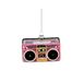 Mica Decorations kerstornament radio - glas - roze