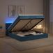 vidaXL Ottomaans bed met matras en LED-verlichting, donkerblauw, 140 x 190 cm
