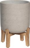 Pottery Pots Plantenbak Charlie XL (Feet Low) - Ø36cm x H44.5cm - Grey Washed