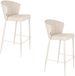 Dutchbone Georgia Barkrukken rugleuning 73 cm Beige - Set van 2