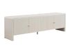 Vente-unique Meuble TV avec 4 portes en MDF - Beige et doré - MIRENALO
