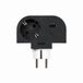 Simon Draaibare plug-adapter, 1 stopcontact 16 A (250 V, 3680 W) + 2 USB-poorten A+C (30 W), 180 graden rotatie en snel opladen voor mobiele telefoons en tablets, ideaal voor hoeken of achter meubels