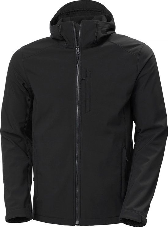 Helly Hansen Paramount Hooded Softshell Jack - Heren - Zwart - Maat XL