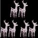 vidaXL 6x Rennes de Noël 240 LED Blanc Chaud Acrylique Décoration de Fête Jardin Extérieur