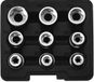 SW STAHL Dopsleutelset, 1/2", E-profiel, E10-E24, 9-delig 04435L