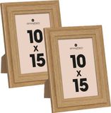 Atmosphera Fotolijstje 10 x 15 cm - Naturel - Hout - 2 stuks