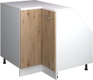 Vicco Rion Kast voor schuine wand Hoekkast – 75.6 x 81.6 cm met 1 deur, kastromp 60 cm diepte Artisanaal eiken