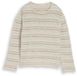 Tom Tailor - Loose fit gebreide trui met streepjesmotief - Maat M - mint beige stripe