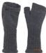 Knit Factory Cleo Gebreide Dames Vingerloze Handschoenen - Antraciet