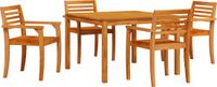 vidaXL Eettafel Set Bruin Massief Acacia Hout