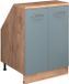 Vicco Rion Kast voor schuine wand – 60 x 81.6 cm met 2 deuren, kastromp 60 cm diepte Blauw-grijs