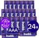 Buddi Oplaadbare AAA Batterijen | 24 Stuks | 1.200 mAh | Geschikt voor o.a. afstandsbedieningen, zaklamp, draadloze muizen | AAA Batterij