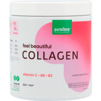 Purasana Feel Beautiful Collageen + Vitamine C, B3 & B8 Watermeloen - 250g