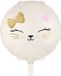 PartyDeco - Folieballon rond Kat - Nude - 35 cm