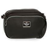 Pepe Jeans Christine schoudertas zwart 21,5 x 15 x 5 cm polyester met details van kunstleer van Joumma Bags