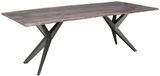 MASSIVMOEBEL24.DE FREEFORM #36 table à manger gris laqué bois massif acacia