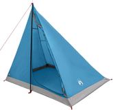vidaXL Backpacking Tent 2-persoons Blauw Polyester PU Coating