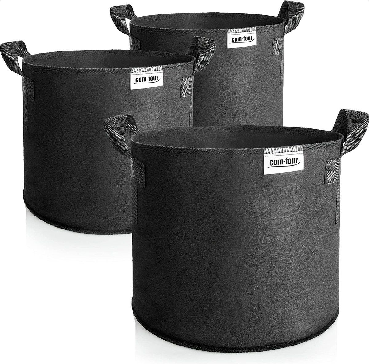 COM-FOUR 3x 60 L plantenzak voor aardappelen - Tomatenbakken met handvatten - Plantenzak - Tomatenplantpot - Gewasbeschermingszak (60 L - 3 stuks)