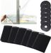 Vliesdicht 6 Pièces Moustiquaires - Auto-adhésif pour fenêtres - 130cm x 150cm - Noir