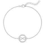 Rafaela Donata Armband zilver Zirkonia wit 18 cm