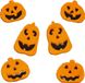 Merkloos Horror raamstickers pompoenen 25 x 25 cm - Halloween feest decoratie - Oranje