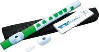 NUVO TooT 2.0 wit-groen kinder dwarsfluit blokfluit alternatief met kleppen en Firstnote
