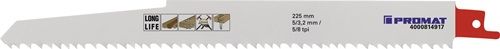 Promat/Tecwerk Reciprozaagblad 225mm 22mm TPI 5/8 5/3,2mm Gefreesd Getordeerd 3 Stuks