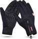 Zwarte Unisex Fleece Touchscreen Handschoenen - Maat M