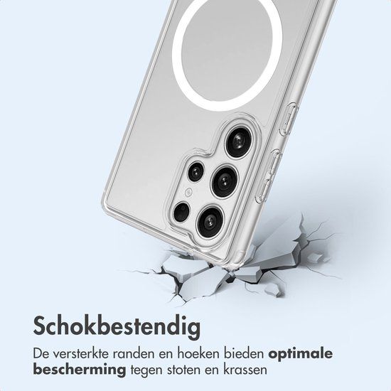 imoshion Hoesje - Geschikt voor Samsung Galaxy S25 Ultra - Protective Backcover met Magnetische Ring - Transparant
