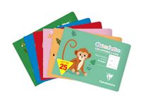 Clairefontaine 37140C Pak met 25 Geniete Schriften "Clairenfantine" - A6 Horizontaal 14,8x10,5cm - 32 Pagina's Dubbele Lijn 5 mm - Wit Papier 90 g - Willekeurig Motief