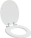 vidaXL Toiletbril Wit 44 x 38 cm Bewerkt Hout