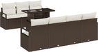 vidaXL Tuinbank - Metaal - Bruin en crème - 55 x 73 cm