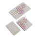 Set mat set (3-delig) wit met flamingo