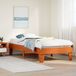 Maison Exclusive - Lit en bois massif sans matelas, brun foncé, 75x190 cm
