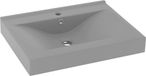 vidaXL Lavabo céramique mat gris clair 60x46 cm