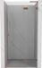 Mexen Lunar L porte de douche pivotante droite 80 cm, transparent, cuivre brossé