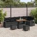 Prolenta Maison Exclusive Tuinset met 11 delen, zwarte polyrotan loungeset