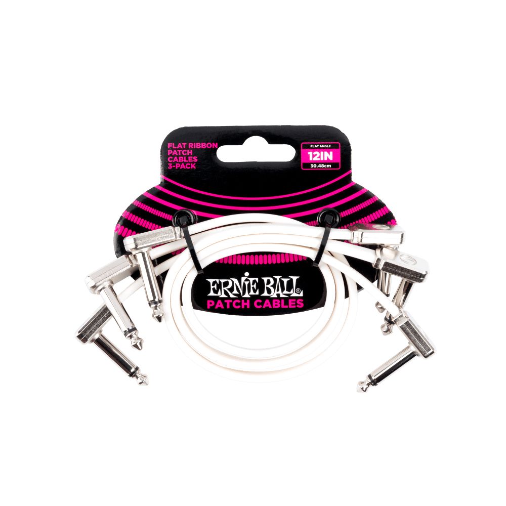 Ernie Ball P06386 audio kabel 0,3 m 6.35mm Wit