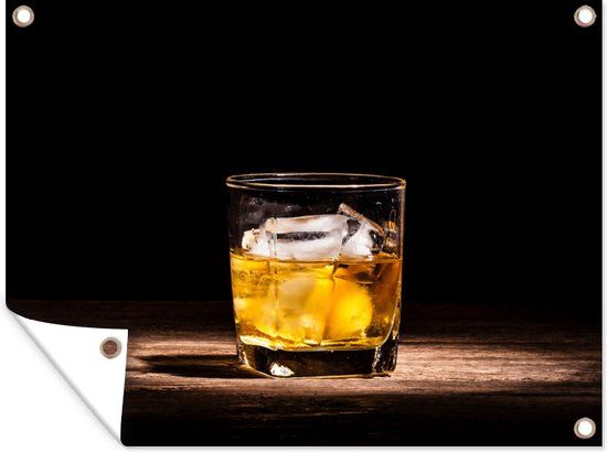 GreatGardenPosters Tuinposter - Whiskey - Alcohol - Glas - 120x90 cm - Tuin - Outdoor