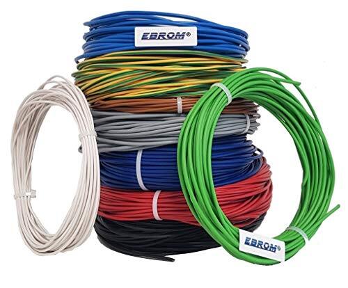 EBROM Aderkabel - enkele ader flexibel - PVC-kabel - H07V-K 2,5 mm² - kleur: lichtblauw 10 m/15 m/20 m/25 m/30 m/35 m/40 m/45 m/50 m/55 m/60 m tot 100 m vrij te kiezen