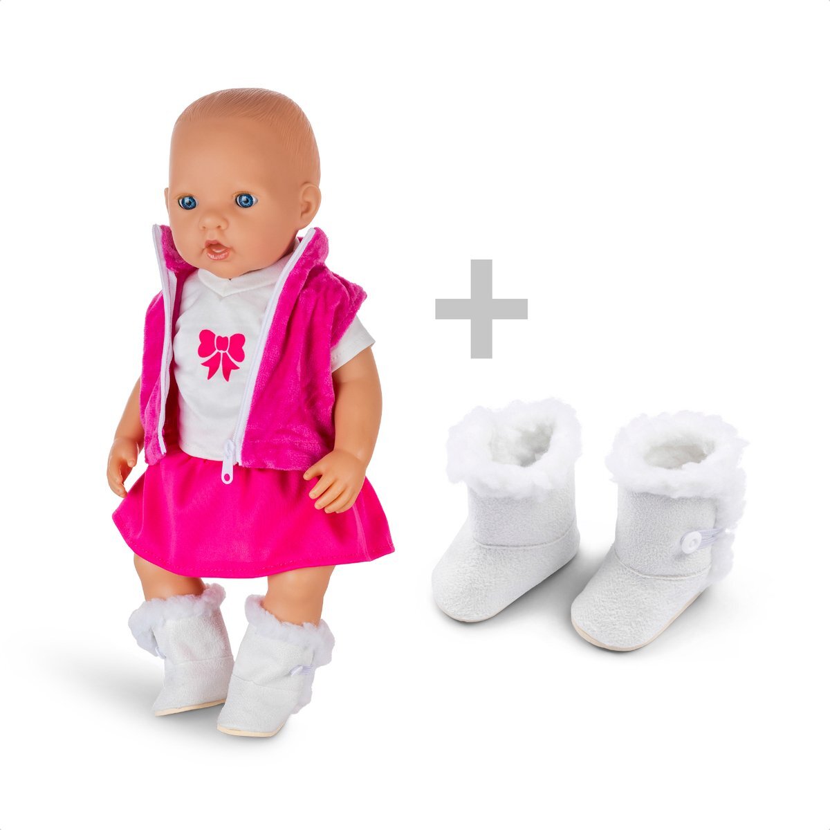 Isa's Friends Isa's Friends® - Poppenkleding - Kleertjes geschikt voor o.a. BABY born - 43 cm - Setje met Schoenen