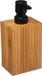 5five Zeeppompje/dispenser Bamboo Lotion - lichtbruin/zwart - 8 x 17 cm - 280 ml - hout