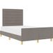 Maison Exclusive - Lit cadre avec tête de lit taupe 120 x 190 cm en tissu