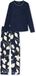 SCHIESSER Pyjama ' Comfort Nightwear ' crème / donkerblauw