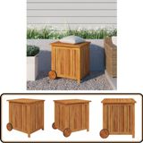vidaXL Tuinbox met wieltjes 60x50x58 cm massief acaciahout