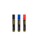 Bi-Office PE4004 markeerstift 3 stuk(s) Kogelpunt Zwart, Blauw, Rood