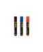Bi-Office PE4004 markeerstift 3 stuk(s) Kogelpunt Zwart, Blauw, Rood