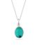 Elli - Halsketting dames met hanger edelsteen howliet turkoois in 925 sterling zilver 45 cm lang